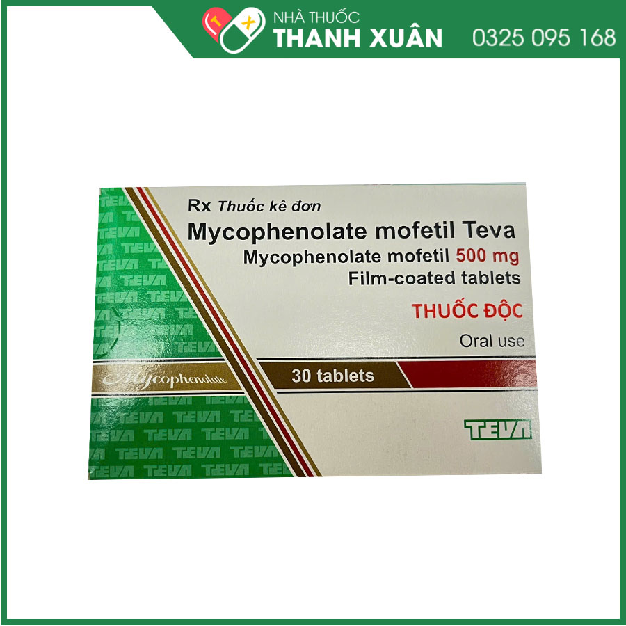 Thuốc Mycophenolate mofetil Teva điều trị dự phòng thải ghép cấp